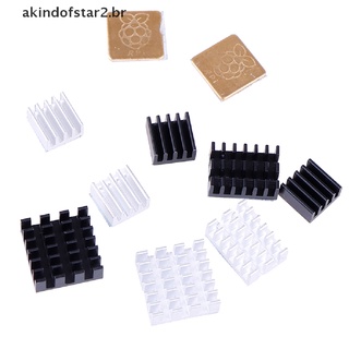 Akin 5 pzs Kit De disipador De Calor De aluminio Para Raspberry Pi 2/3/4 3b+4b