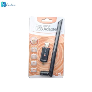 Adaptador USB WiFi de doble banda de 1200Mbps con tarjeta de red aérea USB3.0 802.11AC