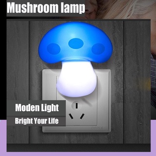Lindo hongo lámpara de noche dormitorio pasillo luz LED montaje en pared dormitorio lámpara de noche bombilla de iluminación