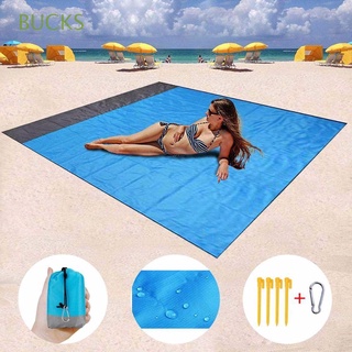 BUCKS 140*200cm Beach Blanket Portable Camping Mat Picnic Mat Travel Outdoor Picnic Waterproof Light Weight Foldable Pocket Picnic Camping Equipment/Multicolor