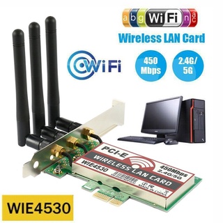 450Mbps WiFi Tarjeta De Red 3 Antenas 2.4G/5G Doble Banda Inalámbrica LAN Adaptador whywellvip