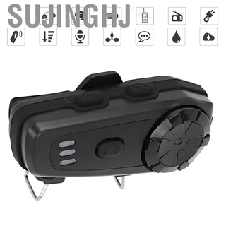 Sujinghj M6 Casco De Motocicleta Intercomunicador Moto MP3 Inalámbrico Bluetooth Auriculares Impermeables Interphone