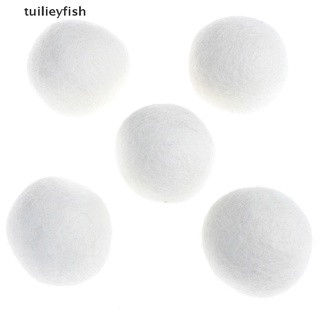 tuilieyfish 5-pack de lana natural tela virgen reutilizable suavizante de lavandería 5 cm co