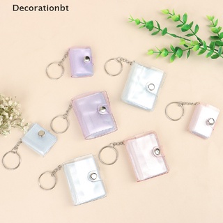 (decorationbt) 1/2 pulgadas mini álbum de fotos titular de la tarjeta de fotos transparente purpurina bolsa de tarjeta en venta
