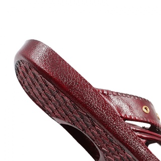 Listo Stock _ Verano Madre Zapatillas Transpirable Suela Suave De Mediana Edad Zapatos De Mujer Plana Antideslizante Aceite (1)