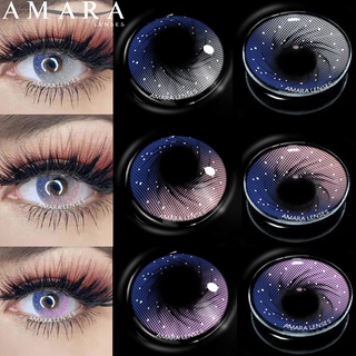 amara 1 par de lentes de contacto coloridos serie galaxy decoración de ojos lente comestics