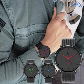 Reloj de cuarzo redondo con correa de malla para hombre/regalo Simple a la moda para negocios