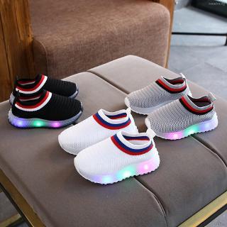 se7en led niños niños niñas zapatos de luz led luminoso deporte zapatillas de deporte suela suave casual walkers zapatos
