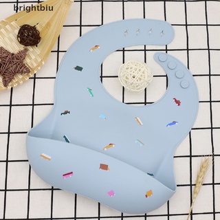 [BiuBiu] Baberos impermeables de silicona suave para alimentación de bebés ajustables para niños Boutique