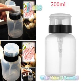 junio 200ml uv gel limpiador líquido 200ml dispensador de bomba de manicura contenedor
