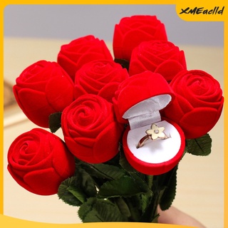 Valentine\\\'s Day Red Love Rose Proposal Ring Box Flower Engagement Gift
