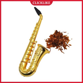 (clicklike) saxofón mini pipas de fumar portátil de metal tabaco cigarrillo hookah pipa (5)