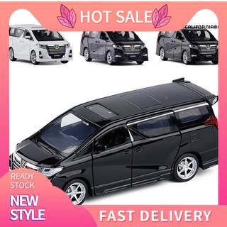CFMXWJ 1/32 Mini Diecast Pull back Car for Toyota Alphard Model with Light Music Toy