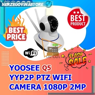 Cctv Wifi Baby Cam Q5 3 antena YYP2P PTZ 1080HD 2Mp - cámara IP YOOSEE