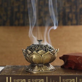 #asp chino flor de loto quemador de incienso titular hecho a mano incensario budista decoración del hogar