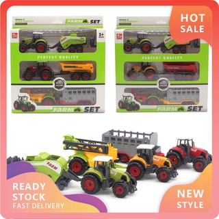 yx-mo mini diecast granja tractor vehículo coche carro modelo conjunto colección niños juguete