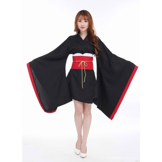 miku Luo Shao Y Huesos cos Ropa cospaly Mujer Kimono Negro Sombrerosune gumi