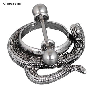 (hotsale) 14 g de acero inoxidable serpiente barbell pezón anillo cuerpo piercing joyería {bigsale}