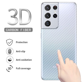 Samsung Galaxy S20 FE S21 S10 Plus Ultra Note 20 10 Plus Lite Ultra Note 9 8 S8 S9 Plus 5Pcs fibra de carbono Protector de pantalla trasera película