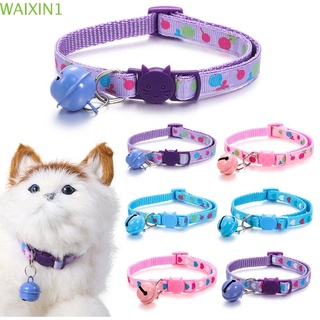 SUER Buckle Cat Collars Puppy Bell Pendant Dog Collar Cute Cat Head Pet Supplies Cartoon Cat Accessories Adjustable Kitten Necklace