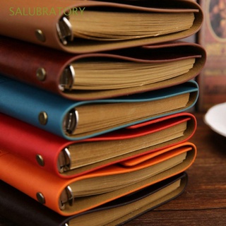 salubratory plan libro cuaderno reemplazable diario bloc de notas retro literatura papel papelería regalos espiral cuero pu/multicolor
