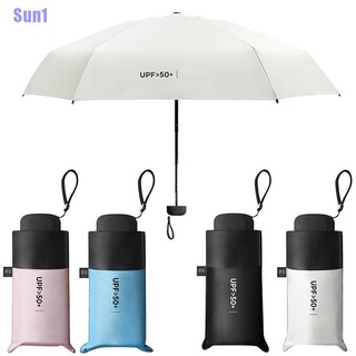 Sun1> Mini 5 plegable compacto Super a prueba de viento Anti-Uv lluvia sol viaje paraguas portátil
