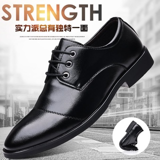 Los hombres de cuero de la PU zapatos de negocios Formal zapatos kasut kasut kulit kasut kasut kerja hitam D832