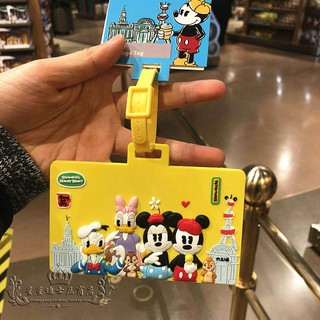 Shanghai Disney Shopping Domestic Shanghai Style Series Mickey Minnie dibujos animados lindo equipaje etiqueta venta