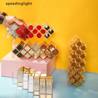 [speedinglight] 16 rejillas cosméticas lápiz labial caja de joyería lápiz labial caja de almacenamiento organizador de maquillaje caliente