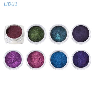 Lidu1 espejo perla polvo resina epoxi purpurina camaleones pigmento resina joyería fabricación