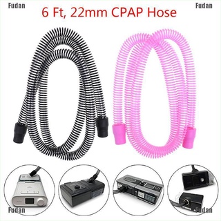 <Fudan> Universal 6 Ft 22Mm Black/Red-Out Tubing Cpap Hose Tube For Respironics/Resmed