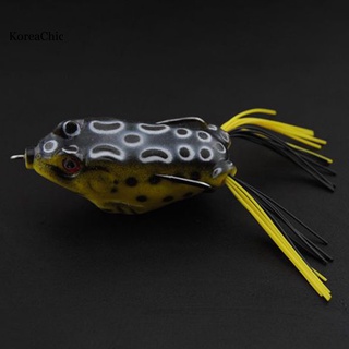 <koreachic> 5 unids/Set 6cm señuelo realista Artificial en forma de rana cebo para peces (6)