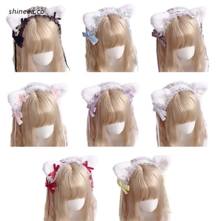 shin girls lolita bowknot headwear orejas de gato con cinta fiesta accesorios para el cabello