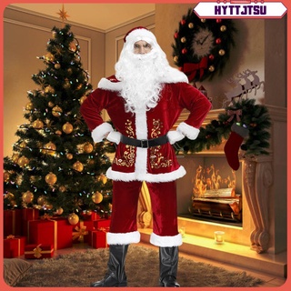 Hyttjtsu disfraz De santa claus talla Grande y Alta talla Grande talla Grande con guantes De Budge traje/ropa De navidad