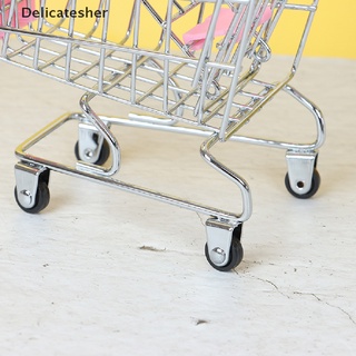[delicatesher] 1 pieza mini carrito de compras supermercado carrito de compras juguete de almacenamiento caliente