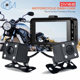 cámara de video dv168 hd1080p dvr de doble motocicleta