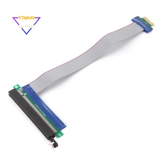 2Pcs PCI-E Express 1X A 16X Tarjeta Elevadora Flexible Plana 1 16 x Adaptador Cable Extensor