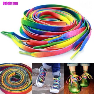 [Brightsun] 2 x arco iris caramelo color zapato de encaje botas cordones zapatillas de deporte cordones cuerdas nuevo