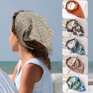 cabello bufanda diademas lazo tinte floral suave estiramiento diadema triángulos bufandas de pelo accesorios para mujeres niñas