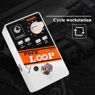 Pock Looper guitarra efecto Pedal 11 Loopers Max.330mins tiempo de grabación soporta 1/2 y 2X funciones de reproducción de velocidad reversa True Bypass