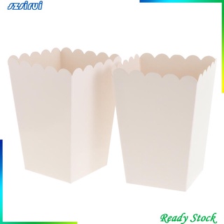 12 cajas de palomitas de maíz blanco puro contenedor película fiesta de cumpleaños bolsa de tratamiento
