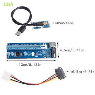 CHA Mini PCI-E Express 1x To16x USB 3.0 extensor adaptador de tarjeta SATA Cable de alimentación