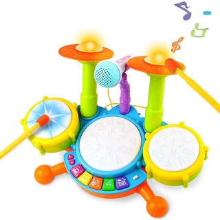 Juego de tambor de juguete para niños, instrumentos musicales, educación temprana, tambor Musical, para niños, niñas