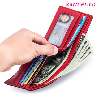 kar2 cartera de cuero de negocios para hombre, bolsillo, tarjetero, embrague, bifold, con ventana de identificación (1)
