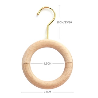 2 piezas de gancho circular de madera para tienda de ropa, 360, girar en forma de s (3)