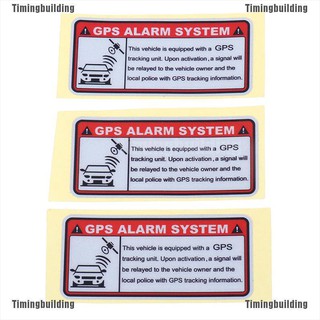 TBmy 3 pzs calcomanías para coche/letras de advertencia/GPS/alarma/sistema de seguridad/calcomanías para motocicletas