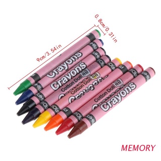 memory 1 set de cera crayon stick kid pintura dibujo dibujo herramienta de arte 8/12/24 colores