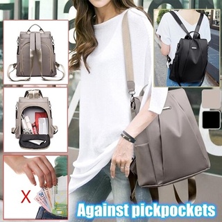mujer impermeable antirrobo mochila de viaje casual bolso de hombro bolsa de mochila escolar