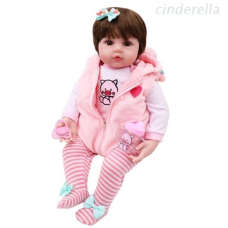 Cind 19in realista Reborn muñeca de silicona suave vinilo recién nacido bebés niña princesa realista juguete hecho a mano regalos