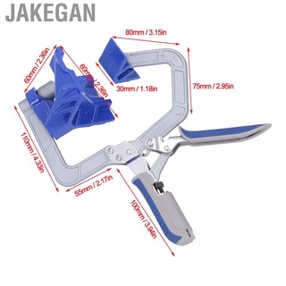 jakegan - abrazadera de ángulo recto de 90 grados con mango de goma ajustable y duradero para perforar (9)
